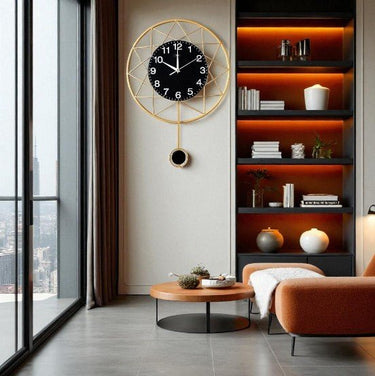 Stella Nova:Modern Pendulum Clock (24 x 24 Inches Dia)